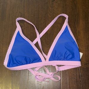 Xhilaration Blue and Pink Bikini Top